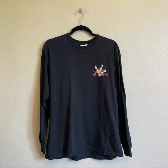 Disney L Vintage 1998-2007 Grumpy Bowling black long sleeve t-shirt Snow White - Picture 5 of 8